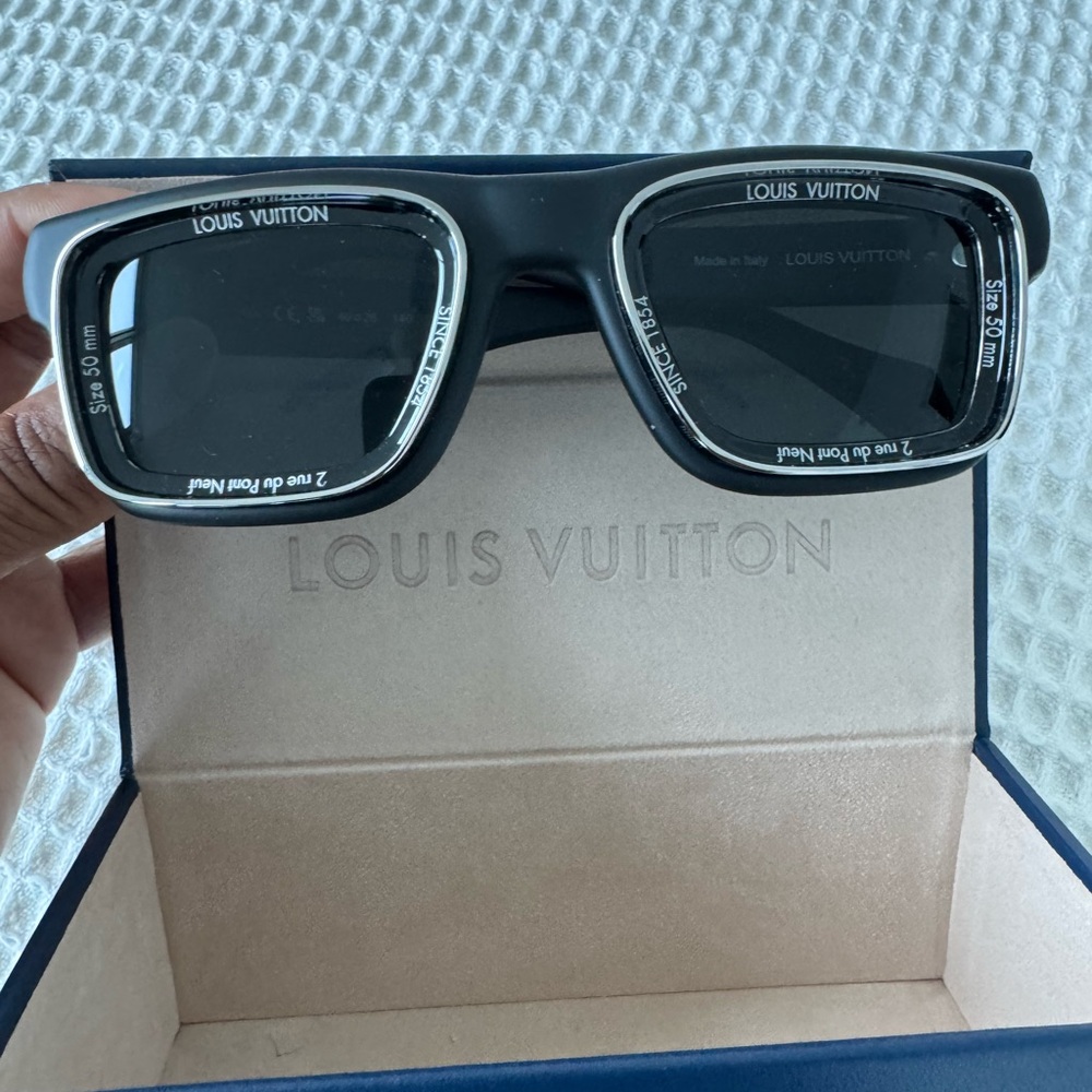 Louis Vuitton Black and Silver Sunglasses